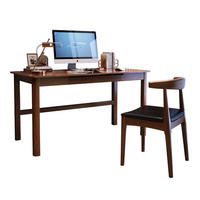 Bureau d'ordinateur moderne et minimaliste en bois massif avec tiroir pour la maison, table d'étude et d'écriture durable pour adolescents et enfants