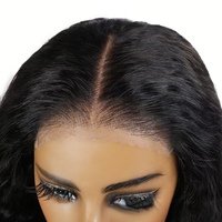 Peluca Yaki Kinky Straight 100% Cabello Humano, Cierre de Encaje Frontal 13x4 4x4 5x5, Cabello Virgen Brasileño Remy Negro 150g-300g, Hecho a Máquina