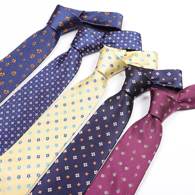 Men's Tie Fragmented Flower Style Small Flower Color Men's Business Leisure Trend Tie Source Manufacturer Spot Wholesale