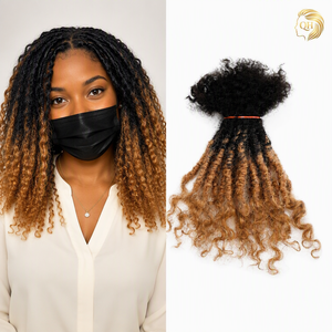 Extensions de cheveux humains brésiliens Remy Lisa Locs 6-30 pouces, dreadlocks entièrement faits à la main, pointes bouclées, sans produits chimiques, compatibles permanente, style <span class=keywords><strong>africain</strong></span> - Product Image 1