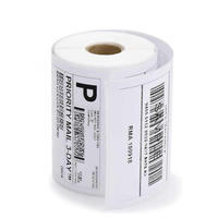 Feuilles d'étiquettes thermiques adhésives personnalisées pour imprimante thermique, papier d'étiquettes pour l'expédition pour les supermarchés