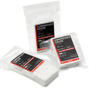 4,5 ''x 4,1 Yds 6-lagige Z-fach Combat Compressed Gaze Sterile Erste-Hilfe-Gaze für Notfall-Wund verband, Tactical <span class=keywords><strong>Battlefield</strong></span> - Product Image 2