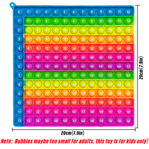 Juego de Mesa Educativo de Matemáticas con Números y Letras del Tablero de Multiplicar 12*12, Juguete Sensorial de Burbujas Pop Push, Venta al por Mayor - Product Image 2