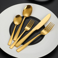 Ensemble de couverts en acier inoxydable de 20 pièces avec couteau à steak, ensemble de couverts noirs