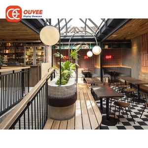 Comptoir d'exposition lumineux durable pour café, service OEM, conception de projet de café - Product Image 4