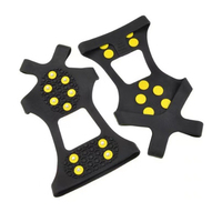 Crampons de haute qualité avec 10 crampons en acier, antidérapants pour glace et neige, pointes antidérapantes pour chaussures, couvre-chaussures extensibles S-XL