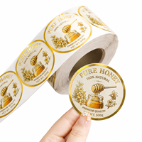 Étiquettes adhésives personnalisées en rouleau OEM ODM, étiquettes rondes brillantes personnalisées en gros, étiquettes imprimées personnalisées en rouleau