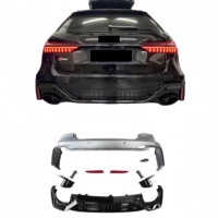 Kit carrosserie complet avant et arrière de style RS6 en plastique ABS de haute qualité, pièces de mise à niveau facelift pour Audi A6 S6, auto-adhésif