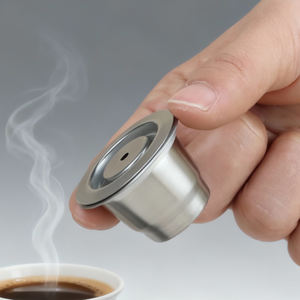 <span class=keywords><strong>Capsule</strong></span> de <span class=keywords><strong>café</strong></span> réutilisable en acier inoxydable DIY, tasse filtrante à remplir manuellement - Product Image 3