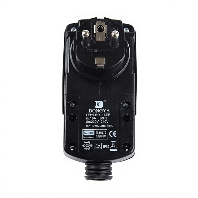 European RCD Safety Plug with Socket 16A/10A
