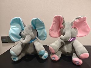 En gros, Jouets en peluche électriques musicaux en forme d'éléphant, avec yeux qui cachent et se révélent, chantants, pour cadeau de baby <span class=keywords><strong>shower</strong></span> - Product Image 2