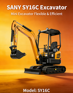Offre Spéciale : Mini-Excavatrice SANY SY16C 1.8T Hydraulique sur Chenilles pour Travaux de Jardinage et de Construction - Product Image 1