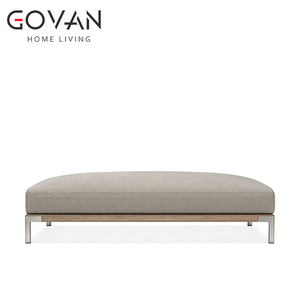 Sofá de Teca Moderno y Duradero, Resistente a la Decoloración y a la Intemperie, para Exteriores, Junto a la Piscina, Terraza, Patio - Product Image 2