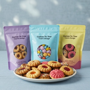 Custom Printed Resealable Zip Lock Stand up Pouch Cookie Cali Pack Smell-Proof 1g 3.5g 7g 14g 28g Mylar <b>Bags</b> with Window - Product Image 2