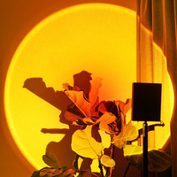Projecteur de soleil arc-en-ciel USB, veilleuse nordique, lumière du soleil, pour chambre à coucher, Bar, café, noir, 2022