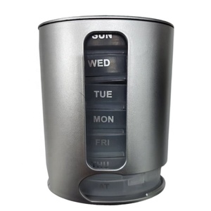 Organisateur de pilules en plastique, distributeur de médicaments hebdomadaire, boîte de 7 jours, 28 compartiments, étuis de rangement pour la maison, vente en gros directe d'usine - Product Image 3