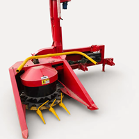 Moissonneuse de maïs montée sur tracteur chenillé 65 CV, entraînée par prise de force, pour ensilage et fourrage, attelage 3 points, hacheuse de tiges de maïs pour usage agricole