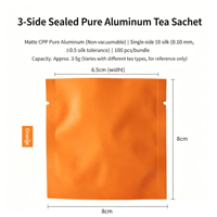 Sachet intérieur de thé noir scellé sur trois côtés, sachet de thé portionné de 5g, petit sachet à bulles, sachet pour snacks, thé aux fleurs, petit sachet scellé