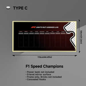 Cadre Mural d'Exposition pour Voitures LEGO <span class=keywords><strong>F1</strong></span> Speed Champions <span class=keywords><strong>F1</strong></span> Plus Support Mural pour <span class=keywords><strong>F1</strong></span> Speed - Product Image 5