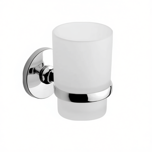 Porte-brosse à dents chromé 7xh.9.5x11, accessoire de salle de bain mural - Product Image 3