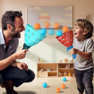 Gioco Pop Pass Catch Ball per Esterni con 2 Canestri Lanciatori e 5 Palline, Giocattolo Sportivo Estivo per Spiaggia e Giardino, Regalo per Feste di Compleanno - Product Image 5