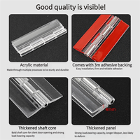 Wugeon Excellent DIY Handmade Transparent Polished Flat Washer Self-Adhesive Hinge Punch-Free Velcro Folding Fastener Acrylic