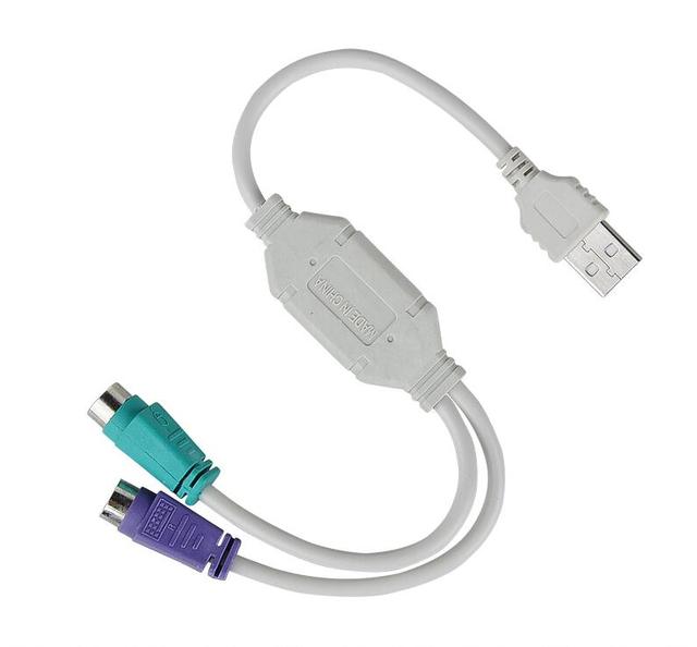 USB Male to Dual PS2 Female Cable F/M Adapter Converter for Computer PC Laptop Keyboard Mouse