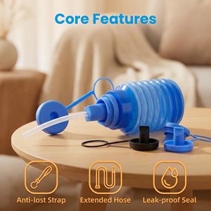 Bouchon de bouteille d'eau SHUXIN de 5 gallons, couvercle en silicone réutilisable pour distributeur d'eau minérale - Product Image 1