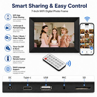 Bingkai Foto Digital 7 Inci Resolusi Tinggi 1024x600 Tanpa Layar Sentuh Bingkai Gambar Elektronik dengan Pemutaran Video Berulang