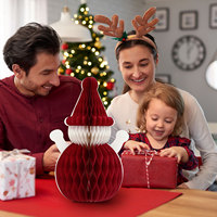 Ornements de Noël en papier nid d'abeille 3D en gros avec aimant, couleurs personnalisées écologiques - Vitrines et présentoirs de détail en gros