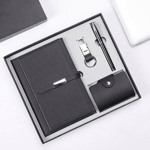 Agenda de Negocios de Lujo Tamaño A5, Cuaderno de Cuero PU, Planificador Espiral, Juego de Regalo con Bolígrafo USB, para Venta al Por Mayor, Diario Personalizado - Product Image 1