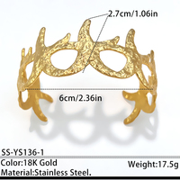 Bracelet en acier inoxydable plaqué or 18 carats, inaltérable, minimaliste et tendance, motif étoile de mer, bijou pour femme, cadeau