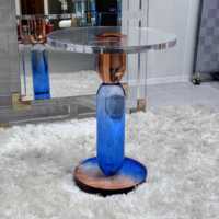 Table basse de chambre à coucher en acrylique de haute qualité avec bords lisses