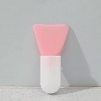 Venta al por mayor de fábrica, aplicadores de brochas para máscara de silicona con mango corto, espátula de maquillaje para máscara cosmética y gel en crema de arcilla, herramientas de belleza