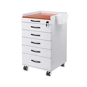 प्लेट दंत चिकित्सा क्लिनिक संयोजन कैबिनेट पोर्टेबल मोबाइल दंत कैबिनेट 5 बैरल दराज के साथ ग्लास - Product Image 4