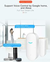 Sensor de Puerta Inalámbrico UEMON Smart Home Tuya WiFi con Batería, Alarma de Seguridad Compatible con Alexa/Google Home