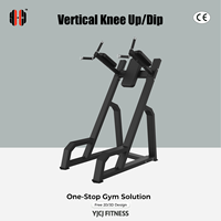 Station de dips verticale commerciale avec coussinets dorsaux séparés et poignées indépendantes, 65 kg, unisexe, pour entraînement de base en salle de sport