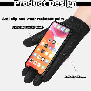 Erkekler için profesyonel özel tasarım kaymaz dokunmatik ekran kış iş eldivenleri - Product Image 5