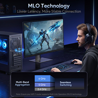 Kartu Jaringan Nirkabel EP-BE9726 PCIe Wi-Fi 7 3000Mbps, Tri-Band 6.5Gbps, Bluetooth 5.4, Latensi Rendah, untuk Gaming, Penggunaan Industri