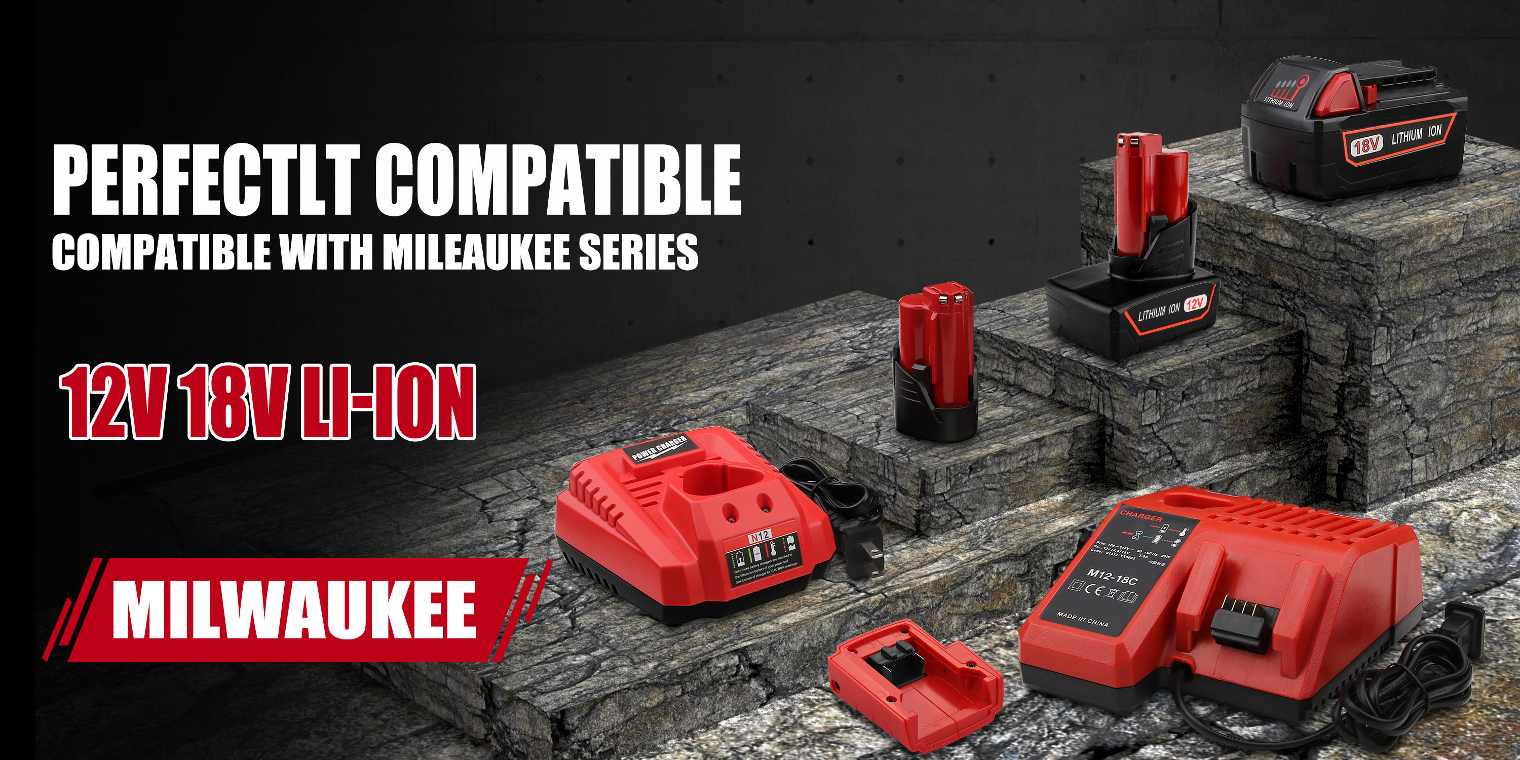 Replacement Lithium-Ion Battery for Milwaukee M12 Tools