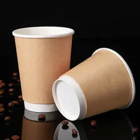 King Garden Bedruckte Einweg-Doppelwand-Kaffeebecher Großhandel To-Go Doppelschicht-Becher