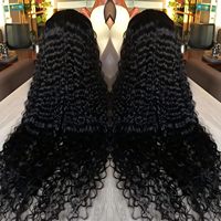 Brésilien Remy cheveux vague d'eau dentelle avant perruque longue longueur sans colle dentelle bébé cheveux couleur naturelle avec des cheveux de bébé noir femmes perruque