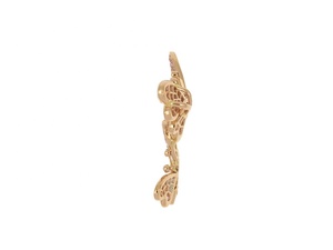 จี้ผีเสื้อคู่เรืองแสงสีโรสโกลด์18K ประดับเพชรและไพลินสีชมพู - Product Image 6