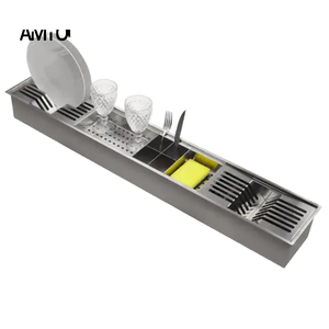 <span class=keywords><strong>Escurridor</strong></span> de Platos de <span class=keywords><strong>Acero</strong></span> <span class=keywords><strong>Inoxidable</strong></span> Hecho a Mano para Encimera de Cocina, <span class=keywords><strong>Escurridor</strong></span> de Platos Grandes, Soporte de Utensilio, <span class=keywords><strong>Escurridor</strong></span>, <span class=keywords><strong>Fregadero</strong></span> DE UN Solo Tazón, Cuatro - Product Image 1