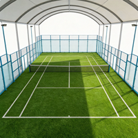 Couverture de protection rétractable imperméable pour terrain de padel, structure en acier, auvent pour terrain de tennis extérieur, équipement sportif