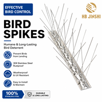Piques anti-oiseaux 100 % acier inoxydable, dissuasives contre les pigeons, sans base en plastique, 50 cm, contrôle humain et écologique des nuisibles pour vergers et balcons