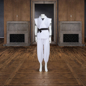 Costume de <span class=keywords><strong>cosplay</strong></span> Ryomen <span class=keywords><strong>Sukuna</strong></span>, tenue de kung-fu blanche sans manches, uniforme d'arts martiaux avec autocollants de tatouage pour hommes adultes - Product Image 6
