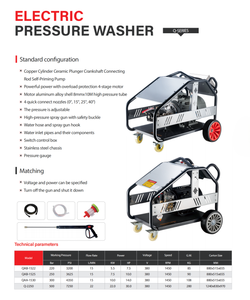 Nueva Hidrolavadora Comercial de Alta <span class=keywords><strong>Presión</strong></span> de 14 HP y 10 KW, 380 V, 4350 PSI, 300 BAR, 15 L/MIN, <span class=keywords><strong>Motor</strong></span> de <span class=keywords><strong>Agua</strong></span> Fría - Product Image 2