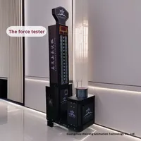Hercules Power King : Machine de force de poing d'arcade à monnayeur, avec grand marteau métallique et planche de frappe, style sportif, version anglaise