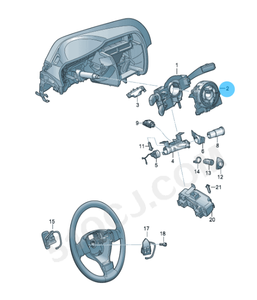 Capteur d'angle de direction 5K0953569BC pour VW Sharan/New Passat/Caddy/Jetta Syncro/Sagitar, Yeti - Product Image 3